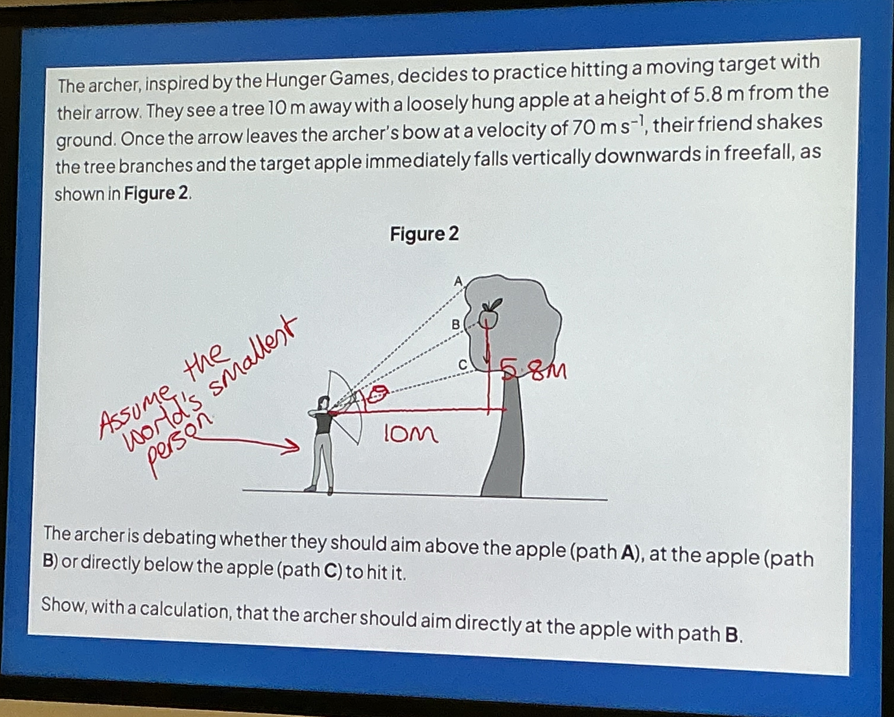 Solved Could you help solve this problemThe archer, inspired | Chegg.com