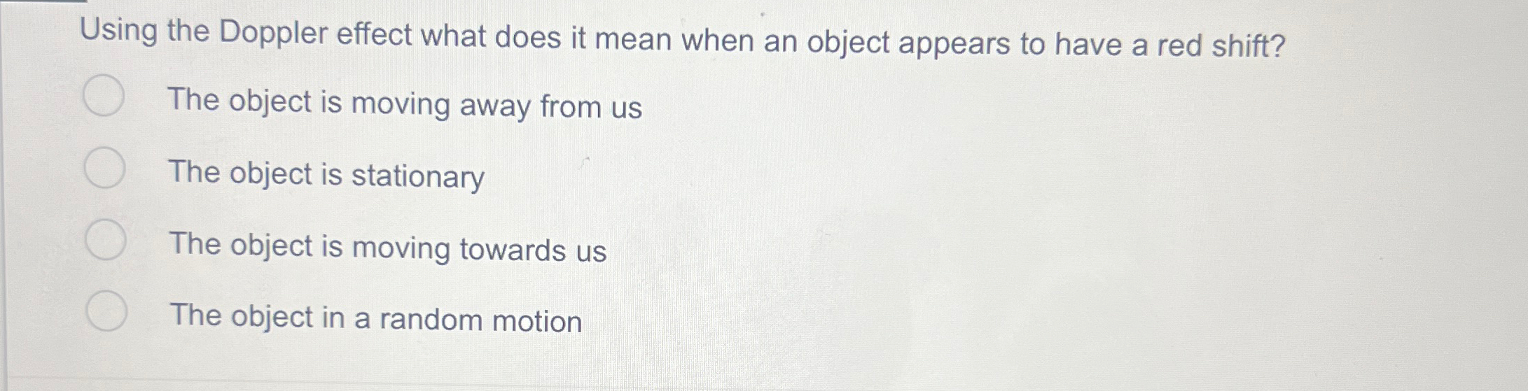 Solved Using the Doppler effect what does it mean when an | Chegg.com