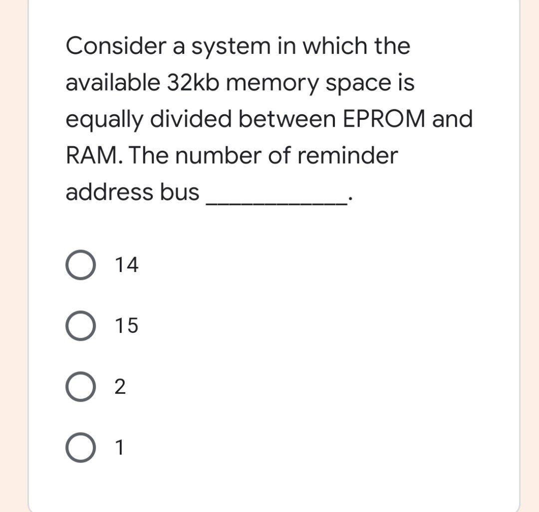 Solved Consider a system in which the available 32kb memory | Chegg.com