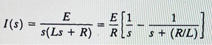 Solved Show how the first equation for I(s) equals the | Chegg.com