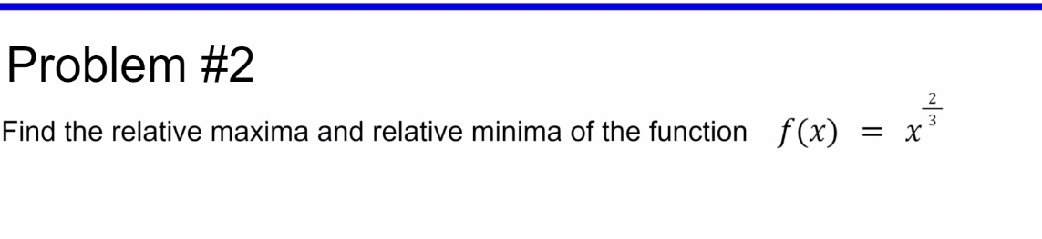 Solved Problem #2Find the relative maxima and relative | Chegg.com