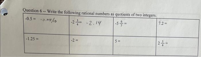 Solved (B)arining xQuestion 6 .. Write the following | Chegg.com