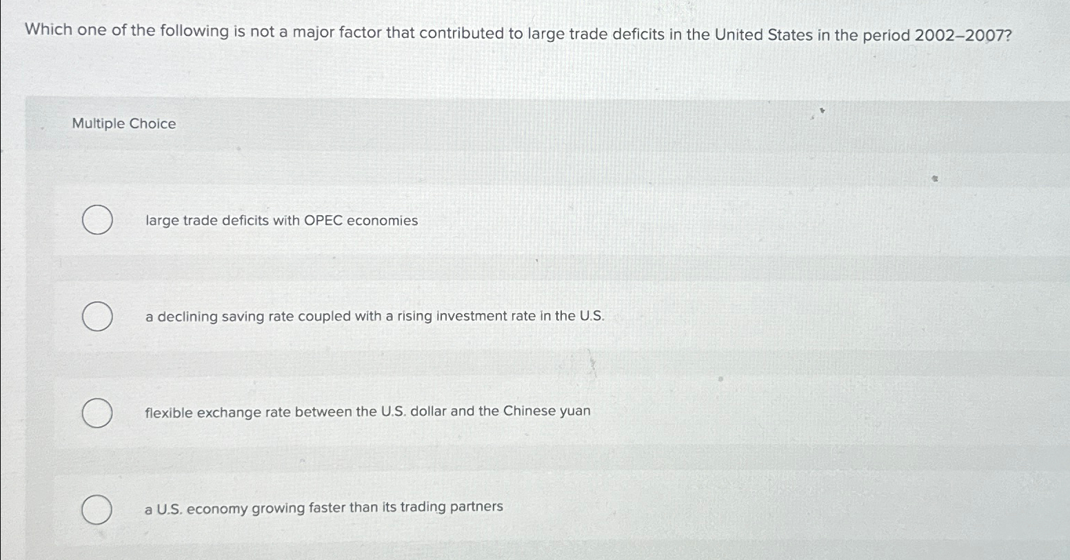 Solved Which one of the following is not a major factor that | Chegg.com