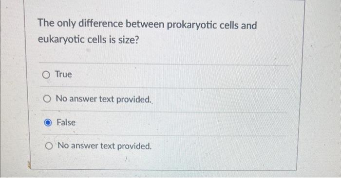 Solved The only difference between prokaryotic cells and | Chegg.com