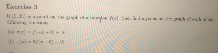 Solved Exercise 3 If (5,23) is a point on the graph of a | Chegg.com