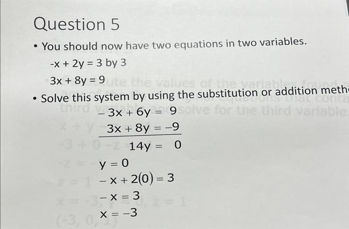 Solved Solve X Y−z −42x−y−z −7x 6y 2z −1 Solution