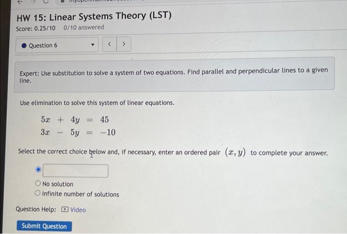 Solved HW 15: Linear Systems Theory (LST) Score: 0.25/10 | Chegg.com