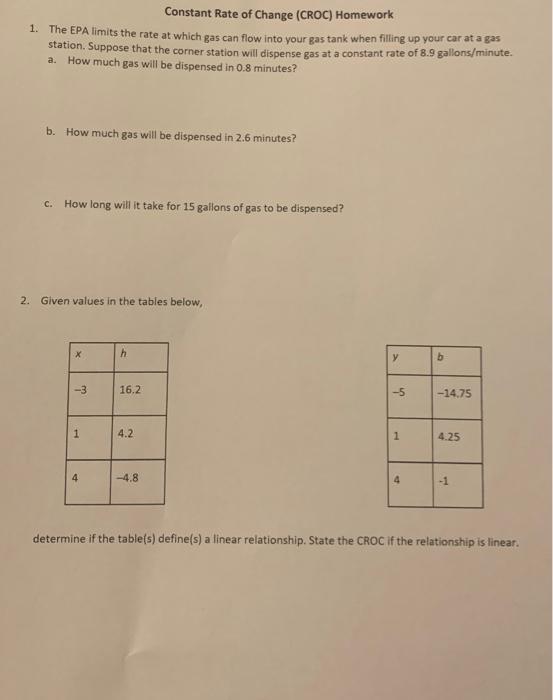 lesson 1 homework practice constant rate of change answers