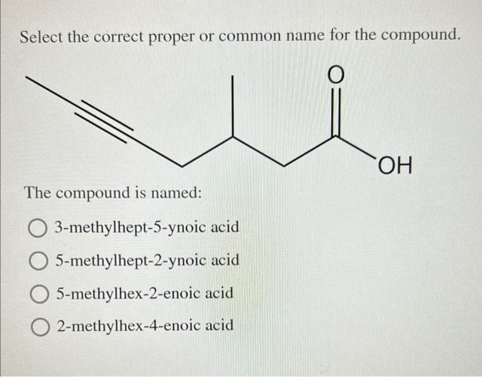 Solved Name these compounds and then on the last one rank | Chegg.com