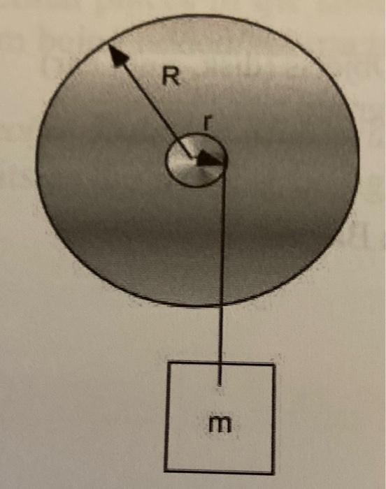 Solved A large wheel of radius R is a rotationally | Chegg.com