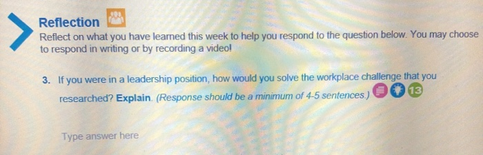 Solved] Reflect, Respond, and Review. Think of the greatest challenge  we've