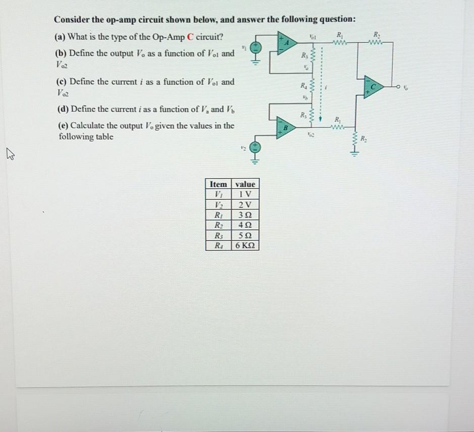 Solved Consider The Op Amp Circuit Shown Below And Answer Chegg Solved Consider The Op Amp Circuit Shown Below And Answer Chegg