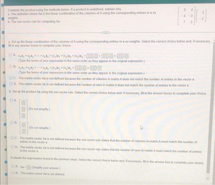 Solved Compute u +v and u-3v.. U= u+v= u-3v= -3 (Simplify | Chegg.com