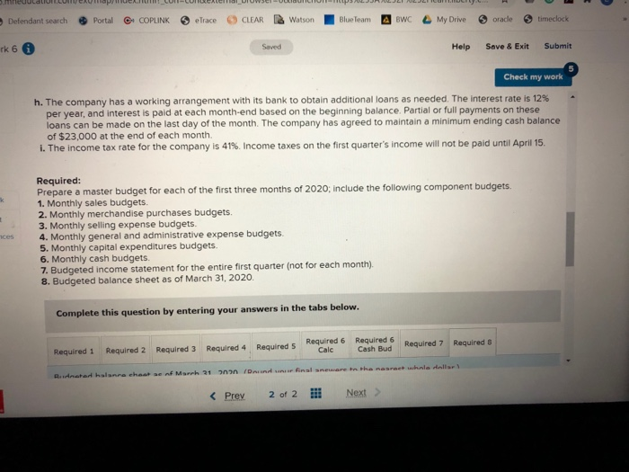 Solved 6 Saved Help Save & Exit Submit Check my work To | Chegg.com