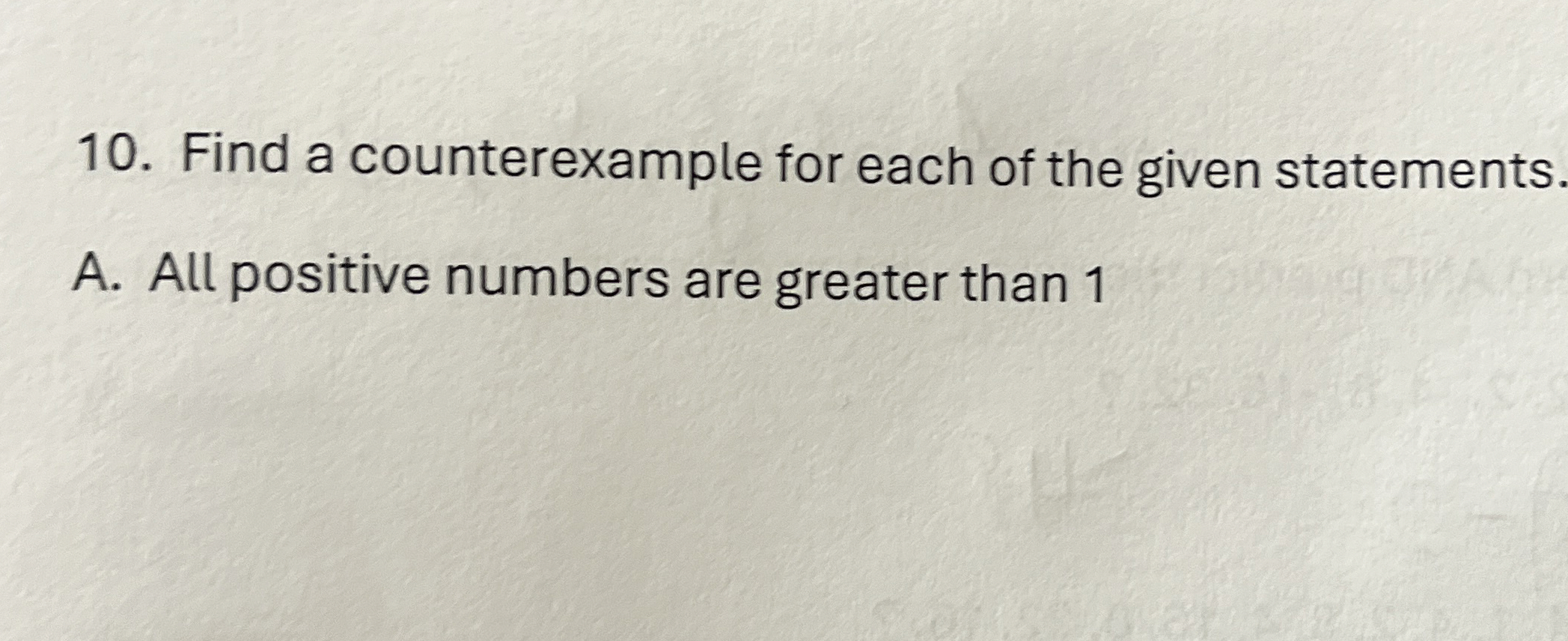 Solved Find a counterexample for each of the given