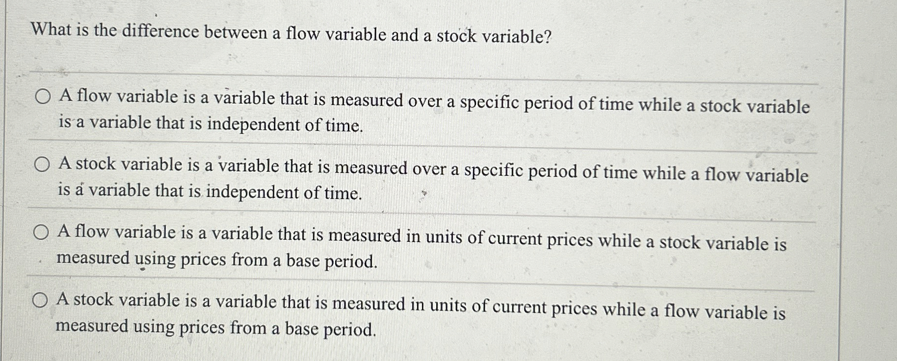 Solved What is the difference between a flow variable and a