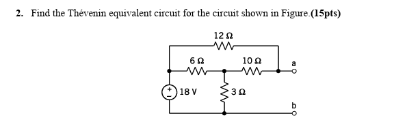 Solved 1) ﻿Find the Thevenin equivalent circuit for the | Chegg.com