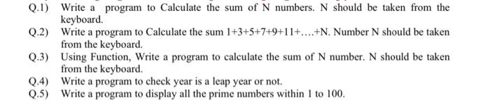 Solved write the programs in as simple as possible (C | Chegg.com