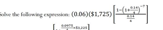 Solved Solve the following expression: | Chegg.com