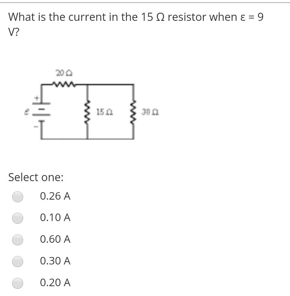 Solved What is the current in the 15 12 resistor when ε = 9 | Chegg.com