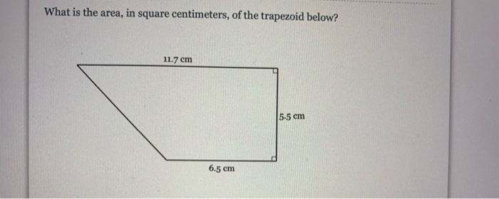 Solved What is the area, in square centimeters, of the | Chegg.com