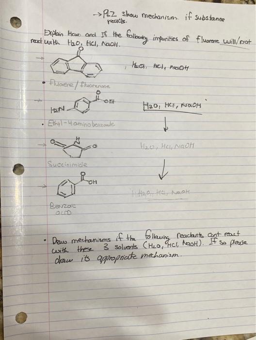 Solved ->P2 Slow Mechanism of substamer recedes Explain Hews | Chegg.com