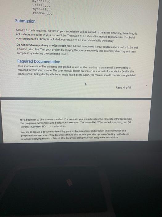 Project 2 Developing A Linux Shell In This Project Chegg Com