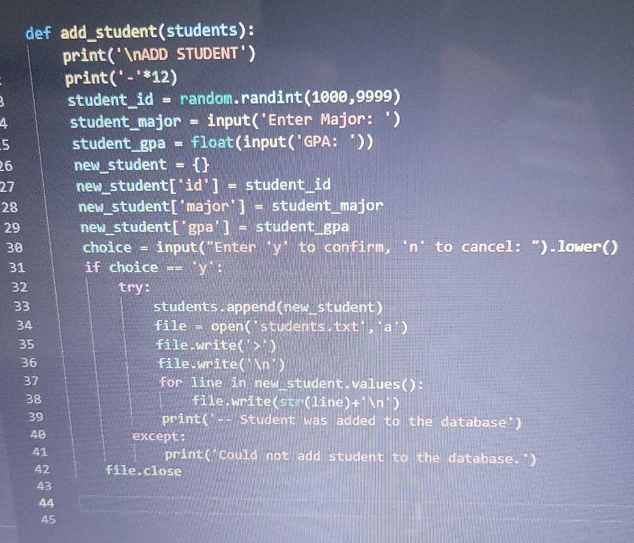 Solved i am creating this program in python and i need some | Chegg.com