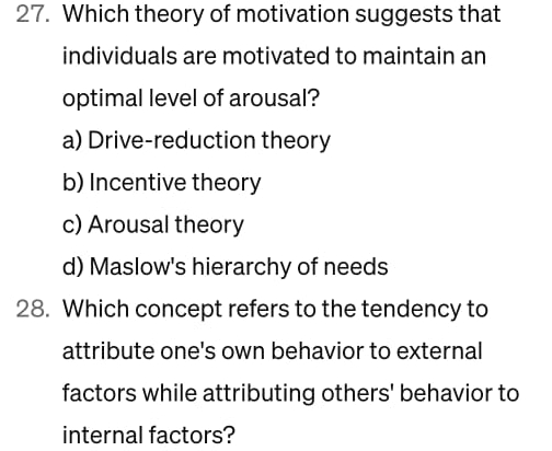 Solved Which theory of motivation suggests that individuals | Chegg.com