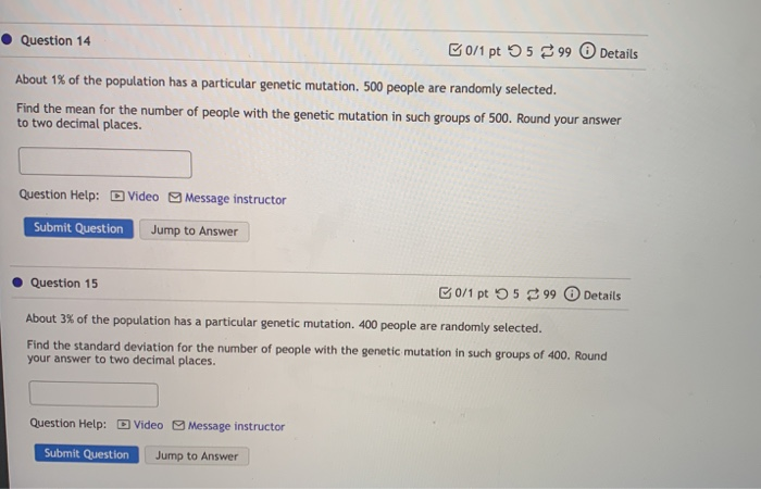 Solved Question 14 0/1 pt 599 Details About 1% of the | Chegg.com