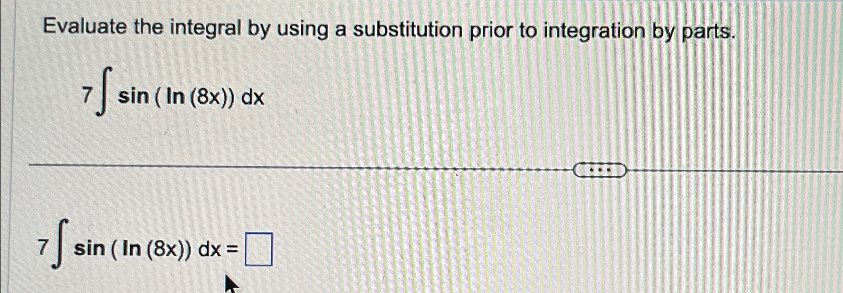 Solved Evaluate the integral by using a substitution prior | Chegg.com