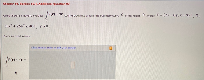 Solved Chapter 10, Section 10.4, Additional Question 03 | Chegg.com