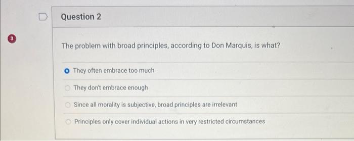 The problem with broad principles, according to Don | Chegg.com