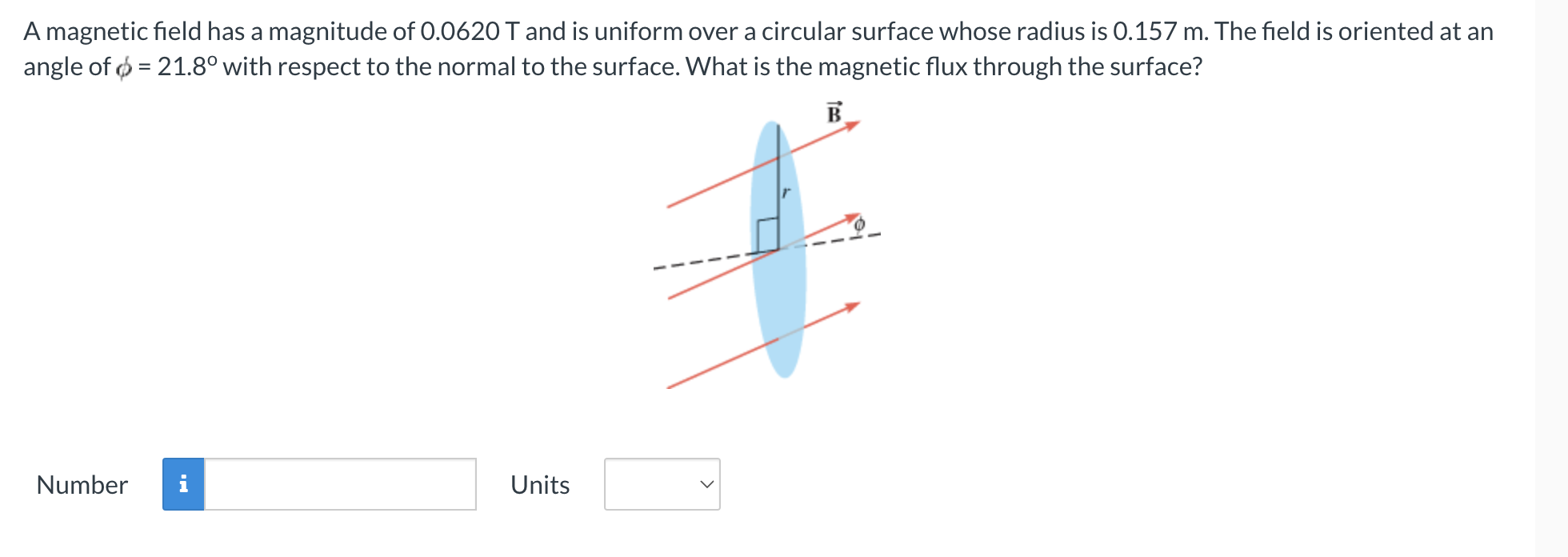 Solved A magnetic field has a magnitude of 0.0620T ﻿and is | Chegg.com