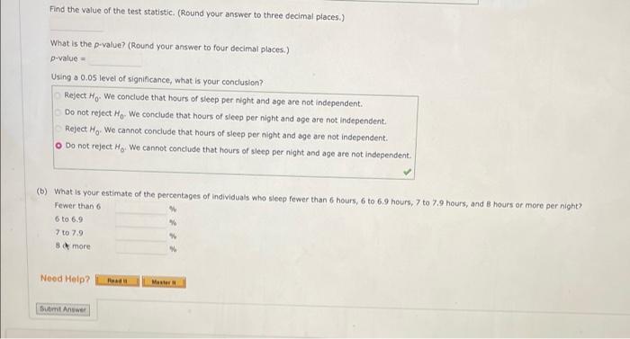 Solved A survey was conducted to determine whether hours of | Chegg.com