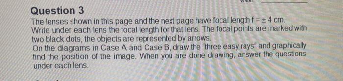 Solved After drawing the three easy rays, answer the | Chegg.com
