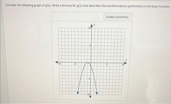 Solved Consider the following graph of g(x). Write a formula | Chegg.com