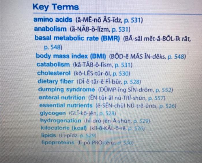 Key Terms Amino Acids A Me No As Idz P 531 Chegg Com