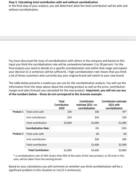 Solved Step 3. Calculating Total Contribution With And | Chegg.com