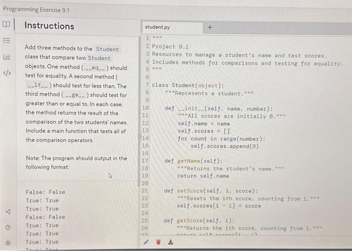 Solved Programming Exercise 9.1Programming Exercise | Chegg.com