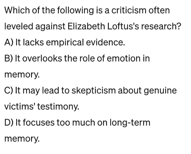 Solved Which of the following is a criticism often leveled | Chegg.com