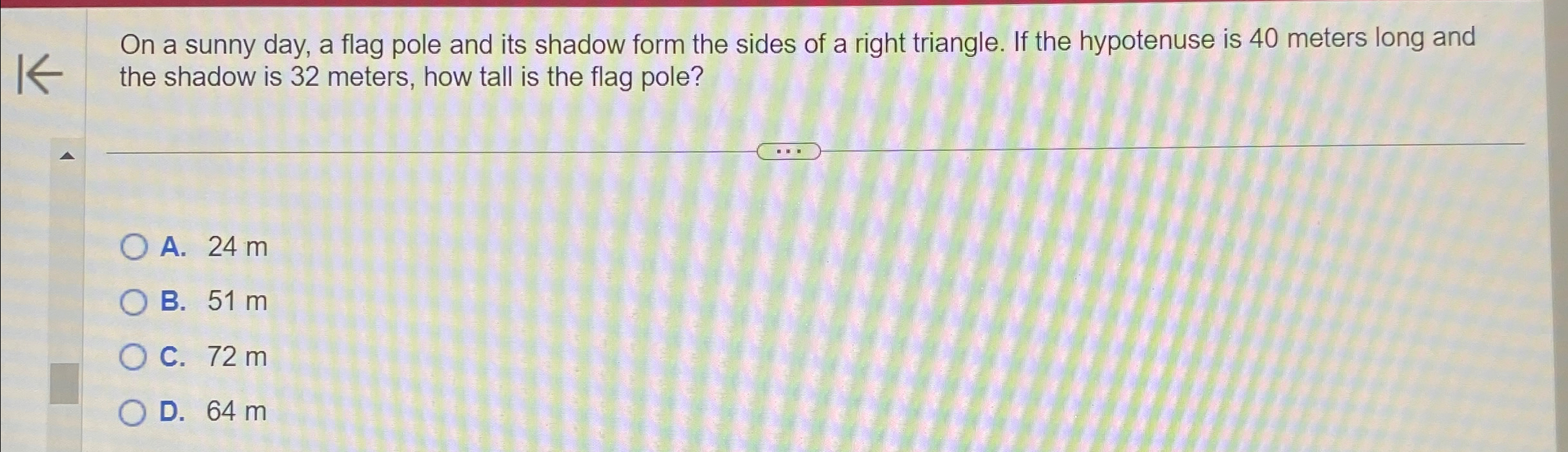 Solved On a sunny day, a flag pole and its shadow form the | Chegg.com