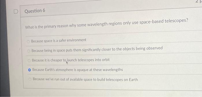 Solved What is the primary reason why some wavelength | Chegg.com