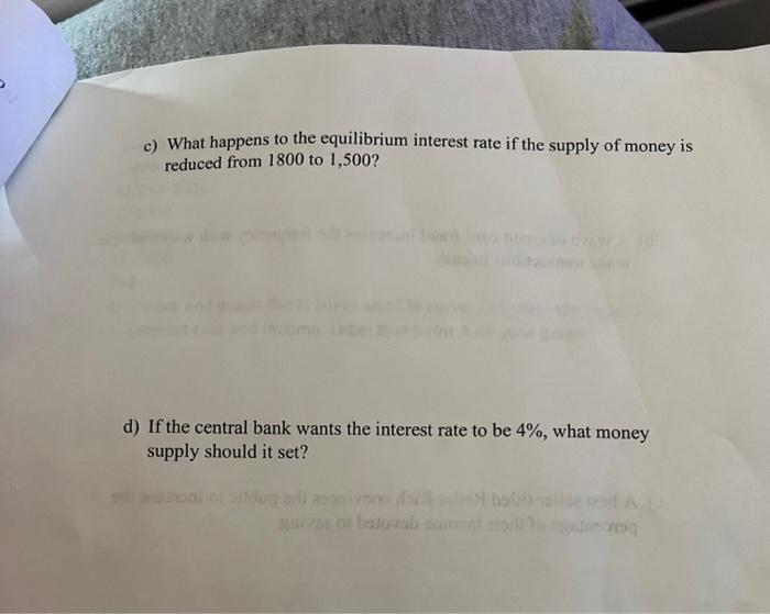 Solved 2 Suppose The Money Demand Function Is