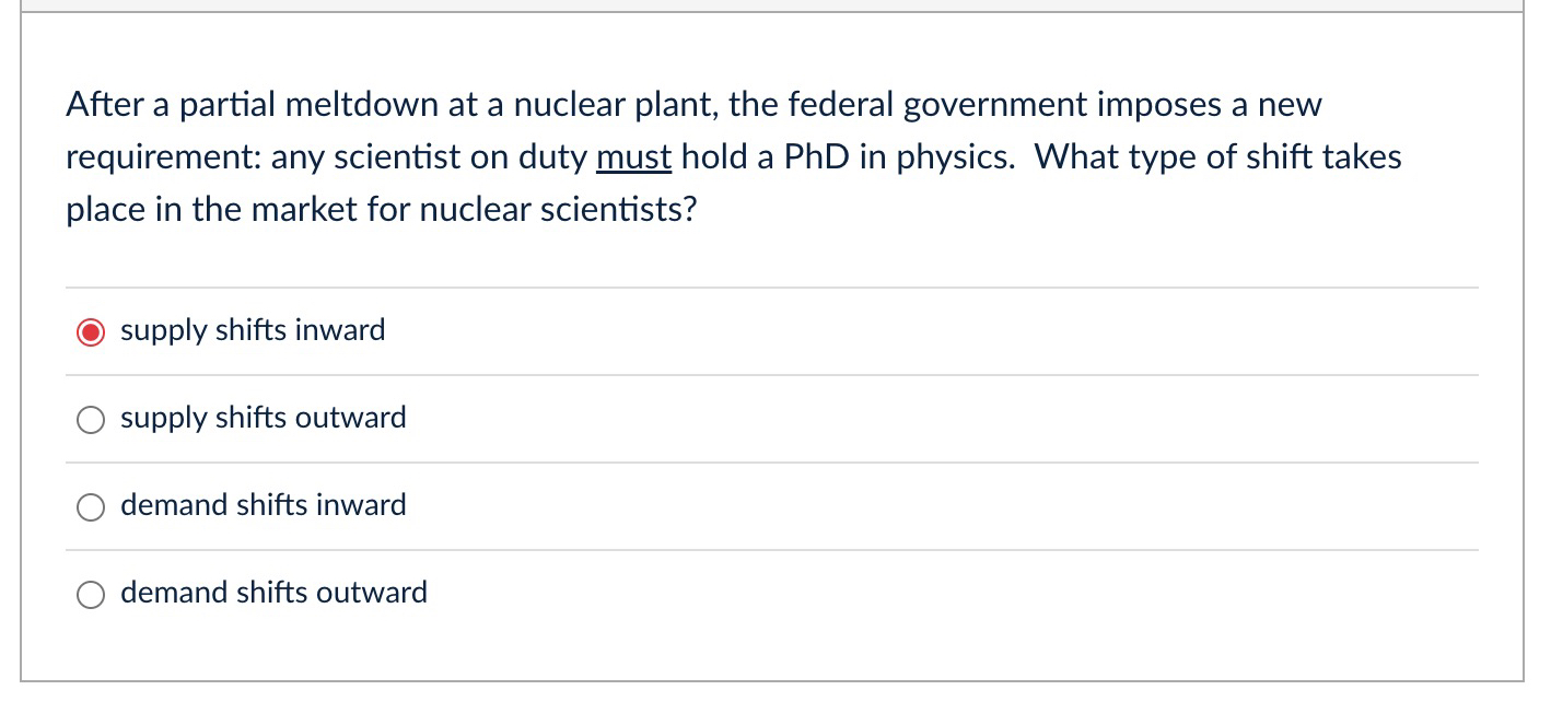 Solved After A Partial Meltdown At A Nuclear Plant The Chegg