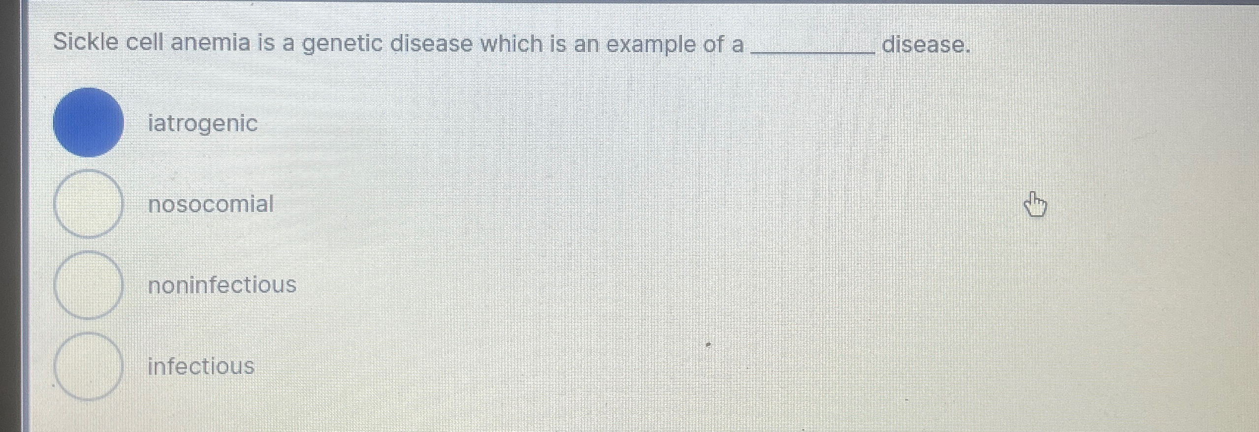 Solved Sickle cell anemia is a genetic disease which is an | Chegg.com