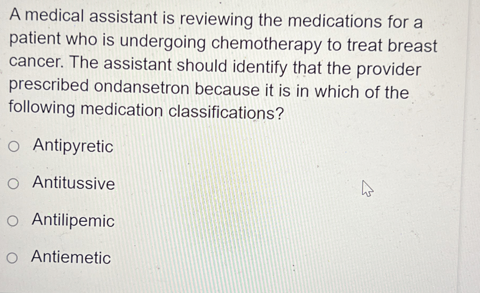 Solved A medical assistant is reviewing the medications for