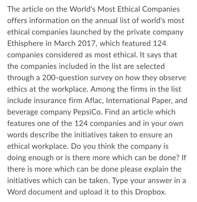 The article on the World
