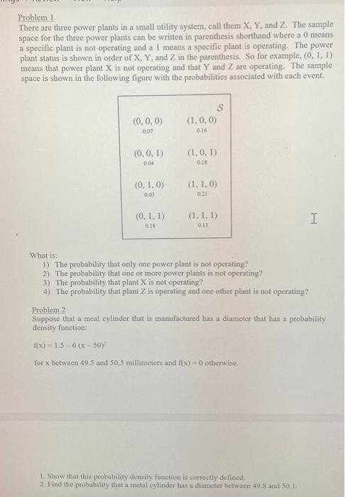 Solved Problem 1 There are three power plants in a small | Chegg.com