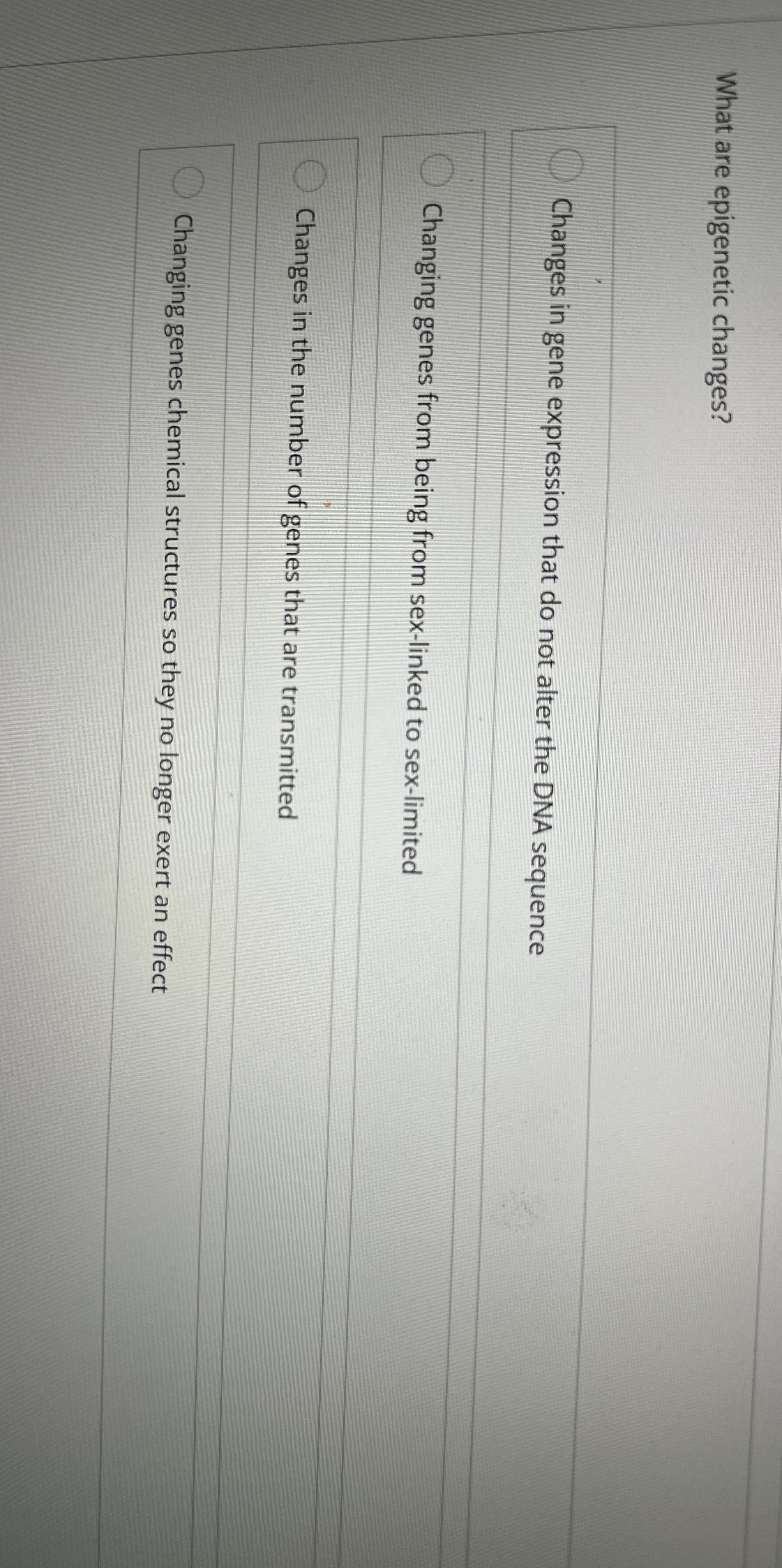 Solved What are changes?Changes in gene